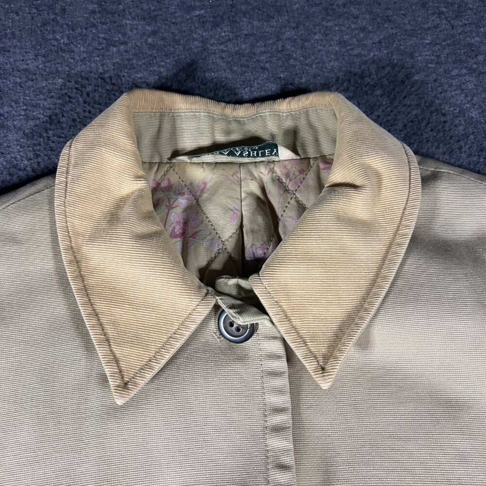 Vintage Barn Coat Jacket Women Size S Beige Corduroy Collar Chore Streetwear See - Picture 15 of 15